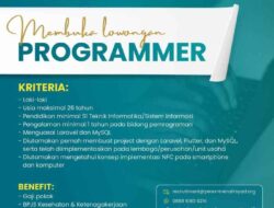 Lowongan Kerja Programmer Terbaru di Makassar