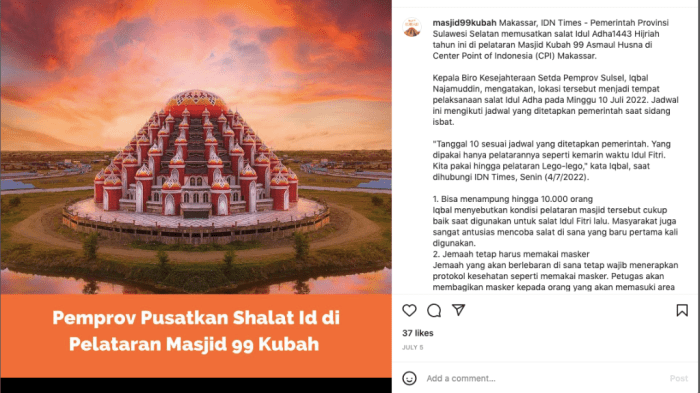 Jadwal sholat Jumat di Makassar lengkap