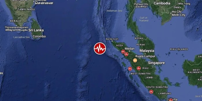 Pusat gempa 3,9 boltim sulut dan kedalamannya