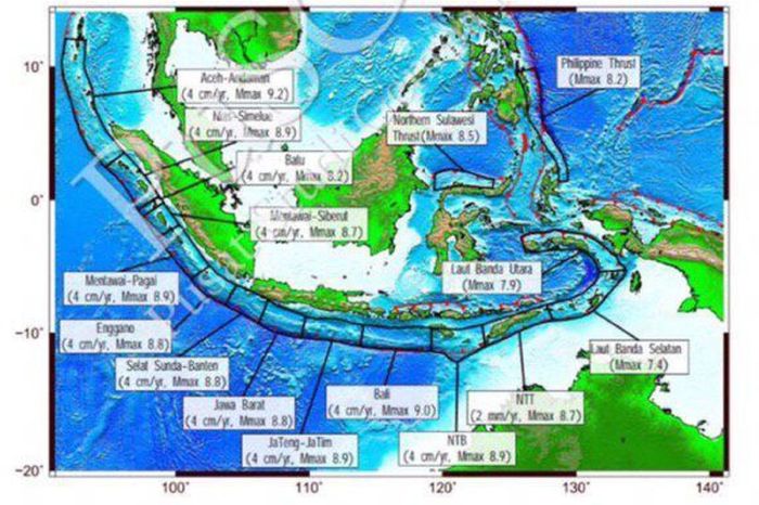 Prediksi kemungkinan gempa besar di 13 wilayah rawan Indonesia