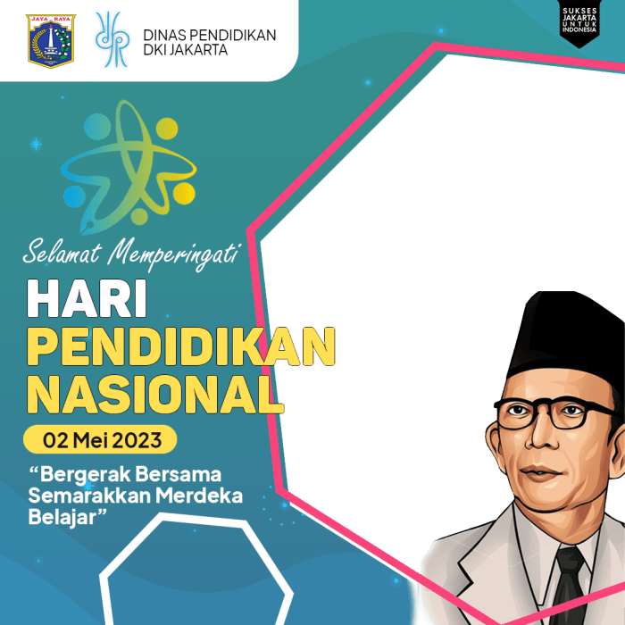 Twibbon Hari Pendidikan Nasional 2025 dengan variasi gambar