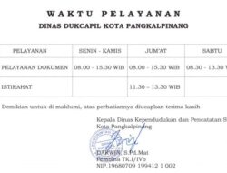 Jadwal Pelayanan Dukcapil Makassar Hari Ini