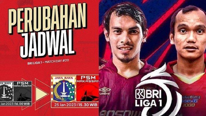 Jadwal pertandingan PSM Makassar vs Persija Jakarta
