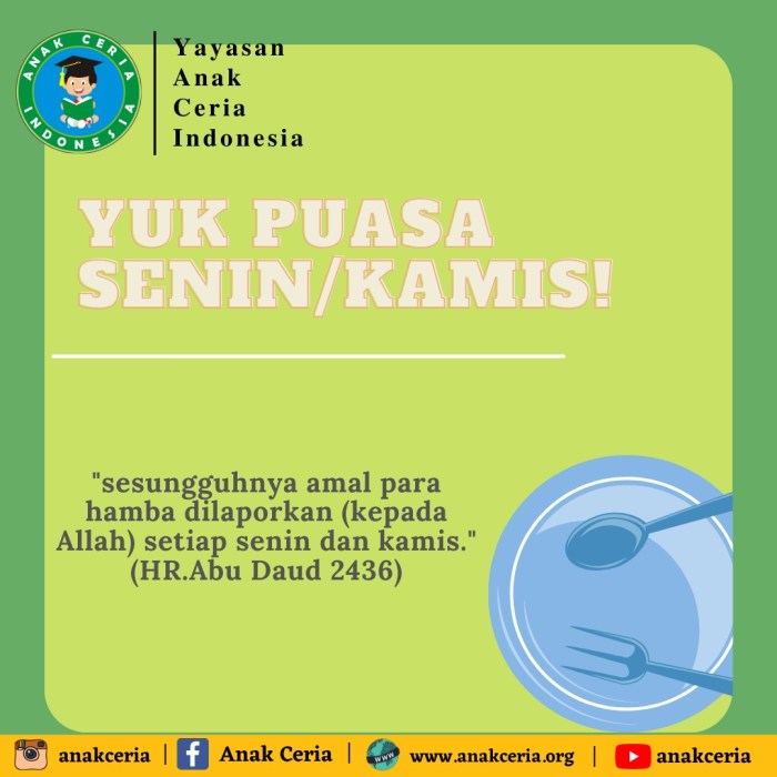 Syarat sah puasa senin kamis dan penjelasannya