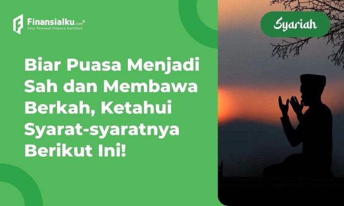 Syarat sah puasa senin kamis dan penjelasannya