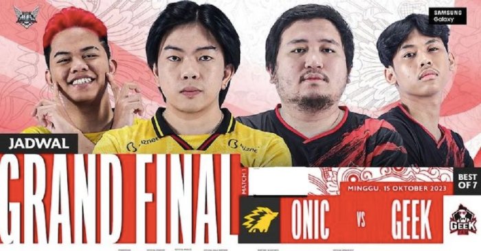 Siaran langsung MPL hari ini Geek Fam vs Onic Minggu 27 April 2025