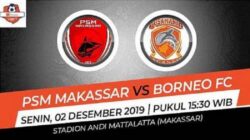 Jadwal pertandingan sepak bola Borneo FC vs PSM Makassar