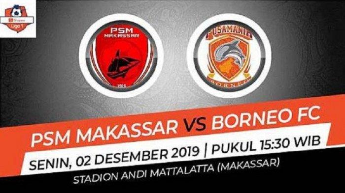 Jadwal pertandingan sepak bola Borneo FC vs PSM Makassar