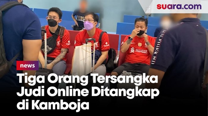 Pengelola judi online kamboja ditangkap saat nongkrong