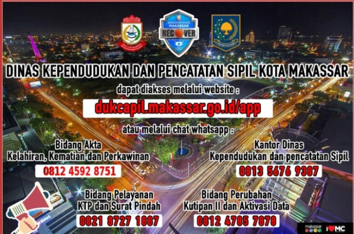 Lokasi kantor dukcapil Makassar dan layanannya