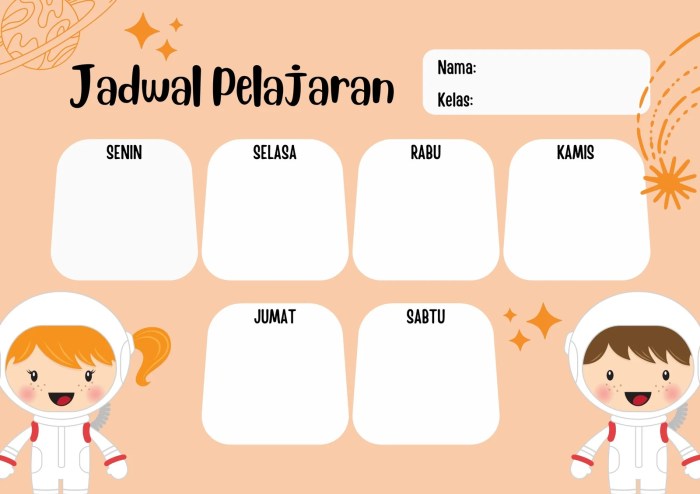 Jadwal kegiatan dan waktu sekolah motivator Kahfi